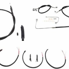 HANDLEBAR CABLE/BRAKE & CLUTCH LINE/WIRE KITS AND COMPONENTS / STAINLESS STEEL|VINYL / BLACK