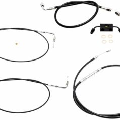 HANDLEBAR CABLE/BRAKE & CLUTCH LINE/WIRE KITS AND COMPONENTS / STAINLESS STEEL|VINYL / BLACK