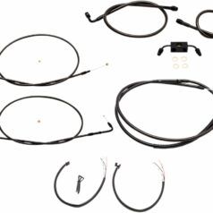HANDLEBAR CABLE/BRAKE & CLUTCH LINE/WIRE KITS AND COMPONENTS / STAINLESS STEEL / BLACK
