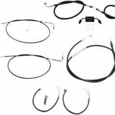 HANDLEBAR CABLE/BRAKE & CLUTCH LINE/WIRE KITS AND COMPONENTS / STAINLESS STEEL|VINYL / BLACK