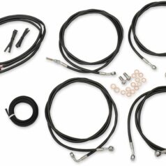 HANDLEBAR CABLE/BRAKE & CLUTCH LINE/WIRE KITS AND COMPONENTS / STAINLESS STEEL|VINYL / BLACK