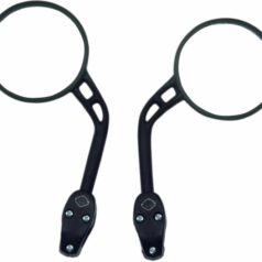HANDLEBAR MIRROR FOR 22mm (7/8") HANDLEBARS LEFT BLACK