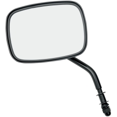 MIRROR RECTANGULAR BLACK W/ SHORT STEM