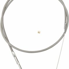 THROTTLE CABLE STAINLESS BRAIDED FOR 15"-17" APE HANGERS