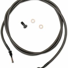 MIDNIGHT BRAIDED CLUTCH LINE FOR 15"-17" APES / BLACK-BRAIDED / STAINLESS STEEL
