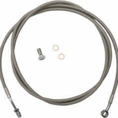 BRAIDED STAINLESS CLUTCH LINE FOR 18"-20" APES / NATURAL-BRAIDED / STAINLESS STEEL