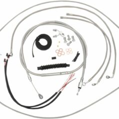COMPLETE CABLE KIT FOR 12-14 APE HANGERS STAINLESS BRAIDED STEEL NATURAL
