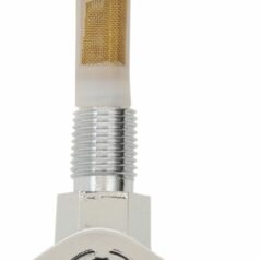 PETCOCK 1/4 NPT SIDE 90° CHROME
