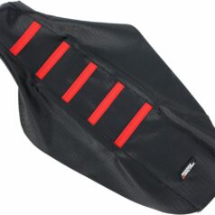 RIBBED SEAT COVER BLACK/RED