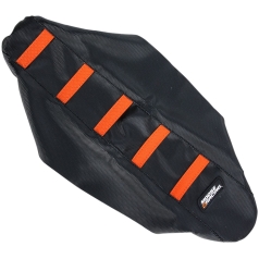 RIBBED SEAT COVER BLACK/ORANGE