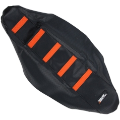 RIBBED SEAT COVER BLACK/ORANGE