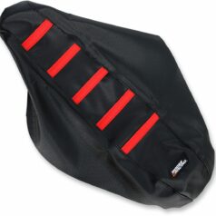 RIBBED SEAT COVER BLACK/RED