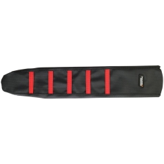 RIBBED SEAT COVER BLACK/RED