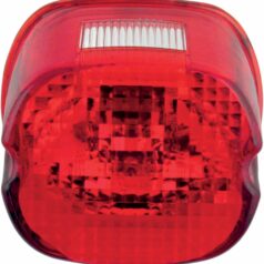 TAILLIGHT LENS LAYDOWN RED W/ TOP TAG WINDOW