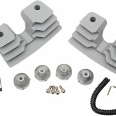 SPARK PLUG HEAD BOLT COVERS FINNED SILVER