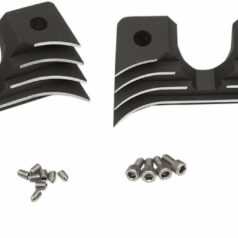 SPARK PLUG HEAD BOLT COVERS FINNED BLACK
