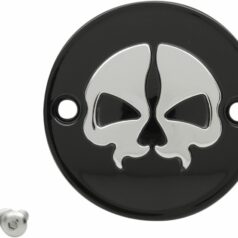 Tändningskåpa PTS SP SKULL Svart till Harley Davidson M8