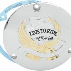 LIVE TO RIDE DERBY COVER GOLD 3-HOLE