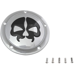 COVER DERBY SPLIT SKULL 5-HOLE CHROME