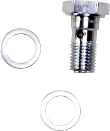 BRAKE LINE BANJO BOLT CHROME 3/8"-24 0.75"