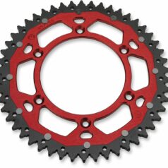 REAR SPROCKET / 50 TEETH / 520 PITCH / RED/NATURAL / ALUMINIUM/STEEL