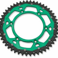 REAR SPROCKET / 51 TEETH / 520 PITCH / GREEN/NATURAL / ALUMINIUM/STEEL