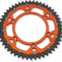 REAR SPROCKET / 50 TEETH / 520 PITCH / ORANGE/NATURAL / ALUMINIUM/STEEL