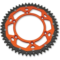 REAR SPROCKET / 51 TEETH / 520 PITCH / ORANGE/NATURAL / ALUMINIUM/STEEL