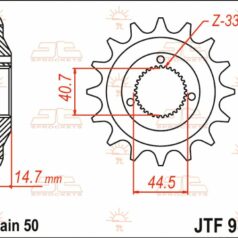 JTF989.21 FRONT REPLACEMENT SPROCKET 21 TEETH 530 PITCH NATURAL CHROMOLY STEEL ALLOY