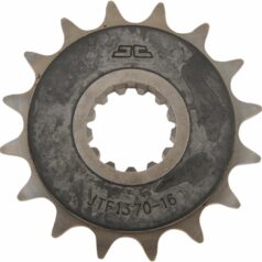 JTF1370.16RB FRONT RUBBER CUSHIONED SPROCKET 16 TEETH 525 PITCH NATURAL SCM420 CHROMOLY STEEL ALLOY
