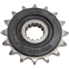 JTF1586.16RB FRONT RUBBER CUSHIONED SPROCKET 16 TEETH 525 PITCH NATURAL SCM420 CHROMOLY STEEL ALLOY