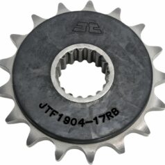 JTF1904.17RB FRONT RUBBER CUSHIONED SPROCKET 17 TEETH 525 PITCH NATURAL SCM420 CHROMOLY STEEL ALLOY