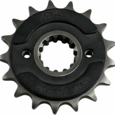 JTF339.17RB FRONT RUBBER CUSHIONED SPROCKET 17 TEETH 50 PITCH NATURAL SCM420 CHROMOLY STEEL ALLOY
