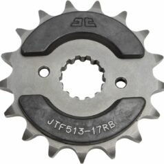 JTF513.17RB FRONT RUBBER CUSHIONED SPROCKET 17 TEETH 530 PITCH NATURAL SCM420 CHROMOLY STEEL ALLOY