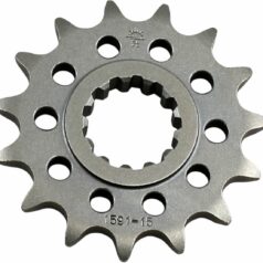 JTF1591.15 FRONT REPLACEMENT SPROCKET 15 TEETH 525 PITCH NATURAL SCM420 CHROMOLY STEEL ALLOY