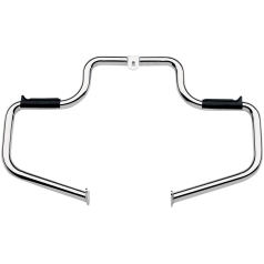 HIGHWAY BAR BUILT-IN RUBBER FOOTREST MULTIBAR® / STEEL / FRONT / NATURAL-CHROME