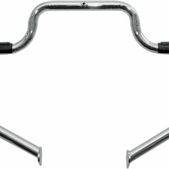 HIGHWAY BAR BUILT-IN RUBBER FOOTREST MULTIBAR® / STEEL / FRONT / NATURAL-CHROME