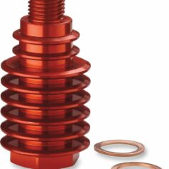 REAR BRAKE CALIPER COOLER ALUMINUM ORANGE