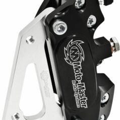 BRAKE CALIPER KIT 4 PISTON CALIPER + ADAPTER SM RACING BLACK