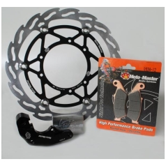 BRAKE KIT FLAME FLOATING ROTOR 260mm, BRAKE PADS, RELOCATE BRACKET