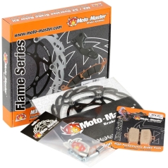 BRAKE KIT FLAME FIXED DISC 220 MM, BRAKE PADS, RELOCATE BRACKET