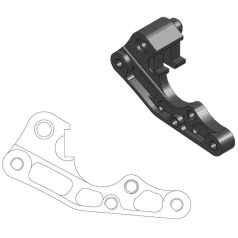 BRAKE CALIPER RELOCATION BRACKET 270MM
