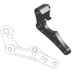 BRAKE CALIPER RELOCATION BRACKET 270MM BLACK
