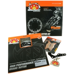 BRAKE KIT FLAME FLOATING ROTOR 270 MM, BRAKE PADS, RELOCATE BRACKET