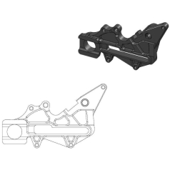 BRAKE CALIPER RELOCATION ADAPTER OVERSIZE 240MM BLACK