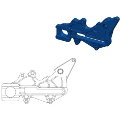 BRAKE CALIPER RELOCATION ADAPTER OVERSIZE 240MM BLUE