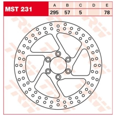 BRAKE ROTOR FIXED 295 ROUND FRONT