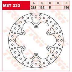 BRAKE ROTOR FIXED 282 ROUND FRONT/REAR