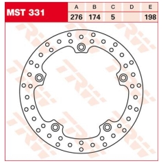 BRAKE ROTOR FIXED 250 ROUND REAR