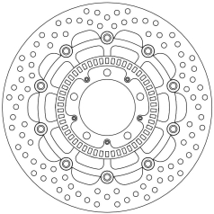 BRAKE ROTOR FLOATING HALO ROUND BLACK